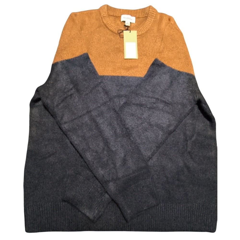 Goodfellow & Co Men's Sweater, Rust and Navy Blue, Size Large, NWT